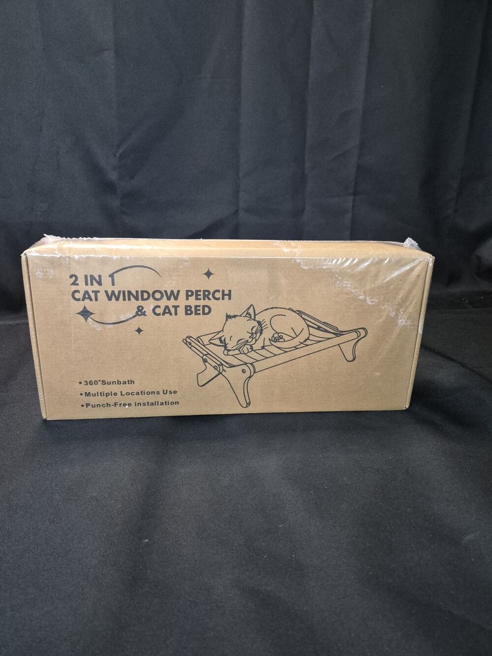 New Sealled Cat Window Perch Seat 2 In 1 Window Cat Bed Shelves Furniture Bed